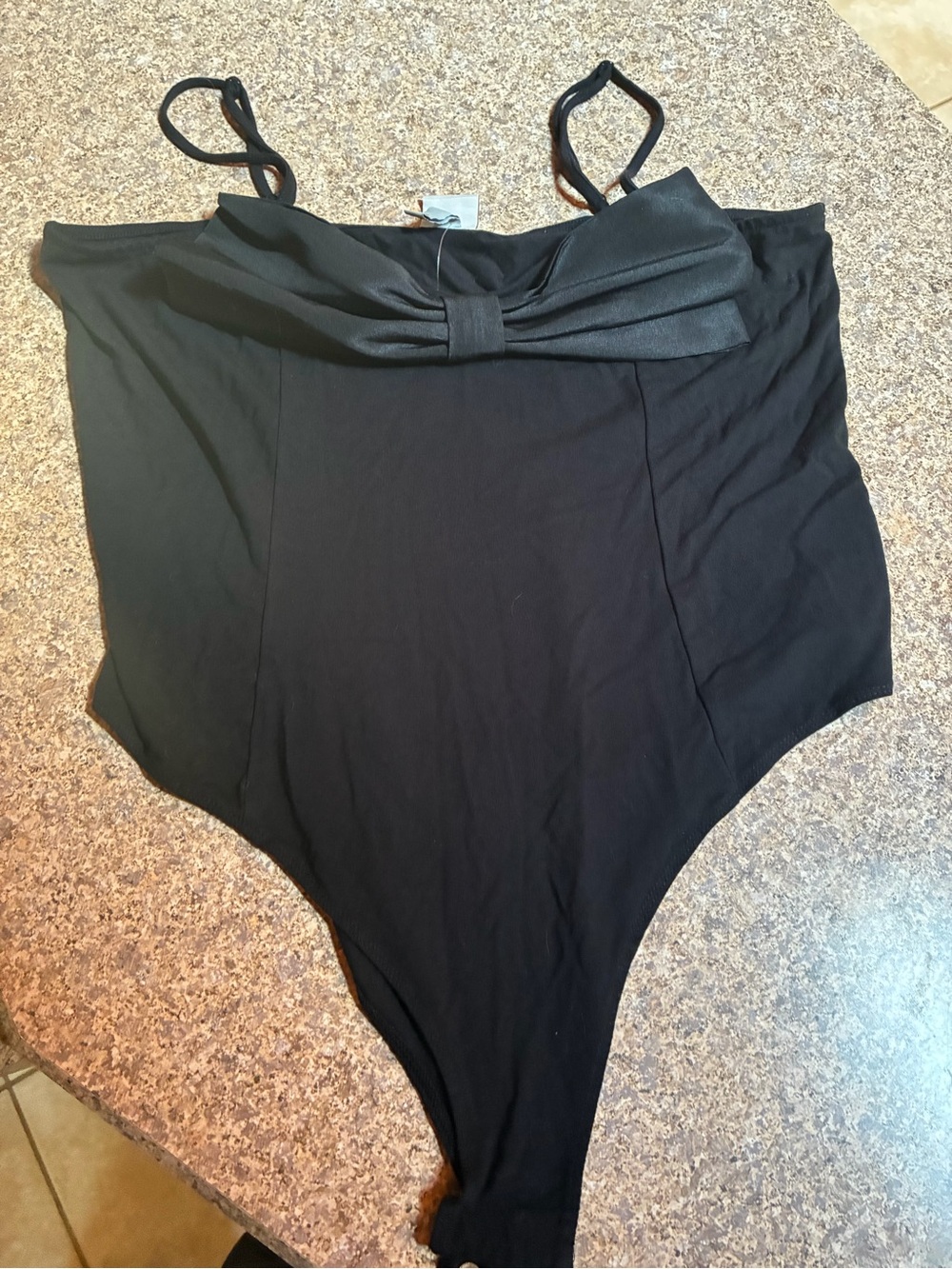 a new day Black Bodysuit with Sweetheart Neckline